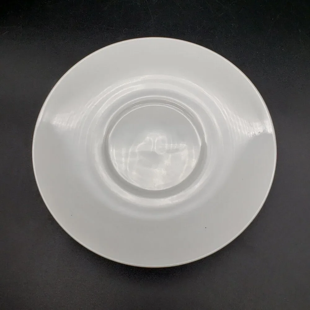 Thomas Bright White Bone China Saucers Set of 2 Replacement Germany